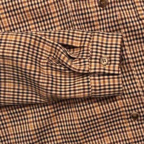 PRINCESS POLLY Women’s Brown Check Tailored Blouse Sz Small - Picture 5 of 9